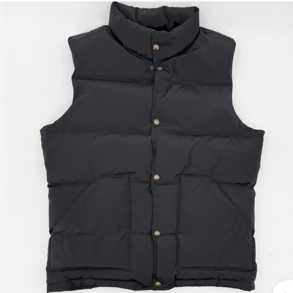 Lands End Nylon Puffer Vest Down Feather Black Men’s Size XL